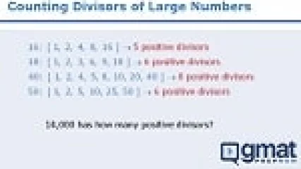 GMAT Maths: Counting the Divisors of Large Numbers (Video)