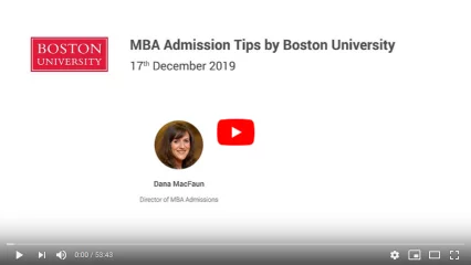 How to Get Admitted to the Full-Time Boston University MBA