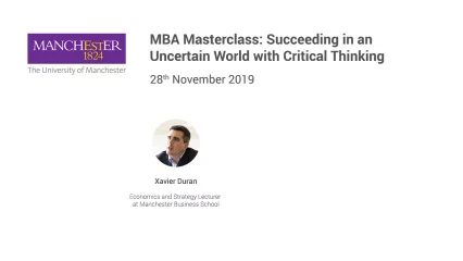Manchester Masterclass: What Do Great Business Leaders Learn in an MBA?