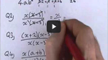 Simplifying Algebraic Fractions (Video)